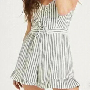 American Eagle Pinstripe Romper One Piece stripes Size XS